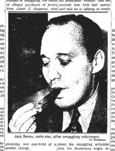 jack benny clipping smuggling chaperau