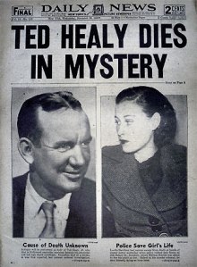 ted healy dies in mystery front page
