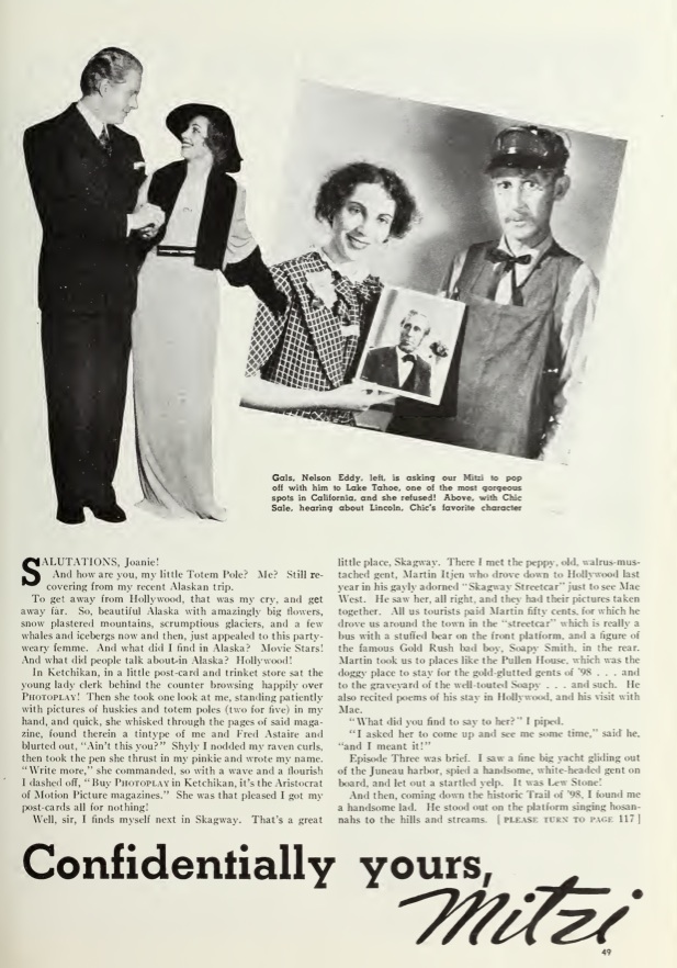 Mitzi article Nelson Eddy Chic Sale Photoplay Dec 1935
