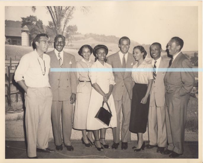 Visitors to Bright Road set 1953 Gerald Mayer + Dorothy Dandridge + Belafonte + Sol watermark