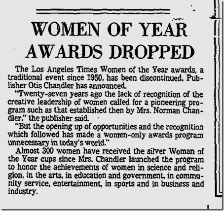 LA Times Woman of the Year dropped
